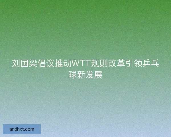 刘国梁倡议推动WTT规则改革引领乒乓球新发展